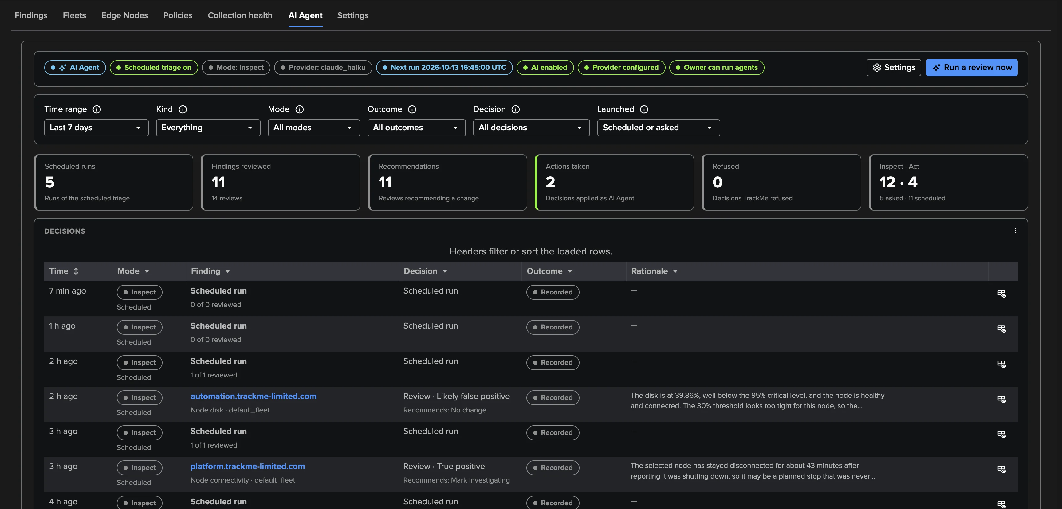 AI Agent triage